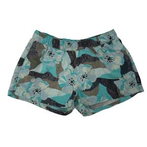 Patagonia Barely‎ Baggies Hibiscus Turquoise Shorts Women's small Activewear